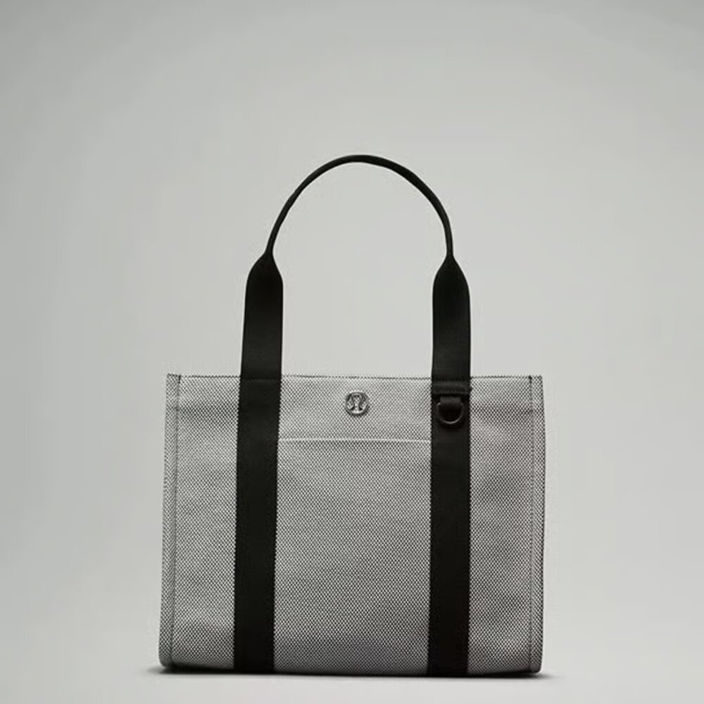 RARE Lululemon Canvas Tote Bag 10L Anchor Ivory Black Two-Tone NWT